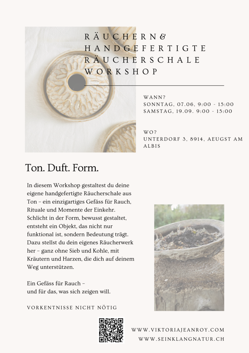 07.06.2026  Räuchern ohne Sieb und Kohle – Handgefertigte Räucherschale selbst herstellen